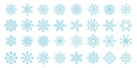 Snowflake Icon Christmas Pattern. Merry Christmas snow flake pattern design, Editable Stroke Icon. Seamless snowflake vector set Icons.