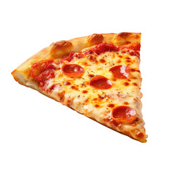 Pizza slice isolated on transparent background remove Png, clipping path