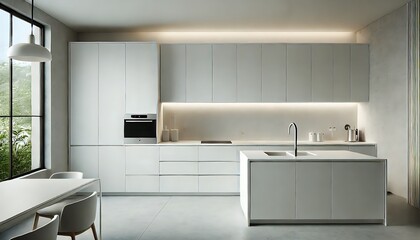Minimalist White Kitchen Design