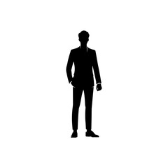 Obraz premium Silhouette of a man standing.