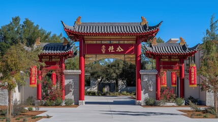 Decorated Gate at a Temple