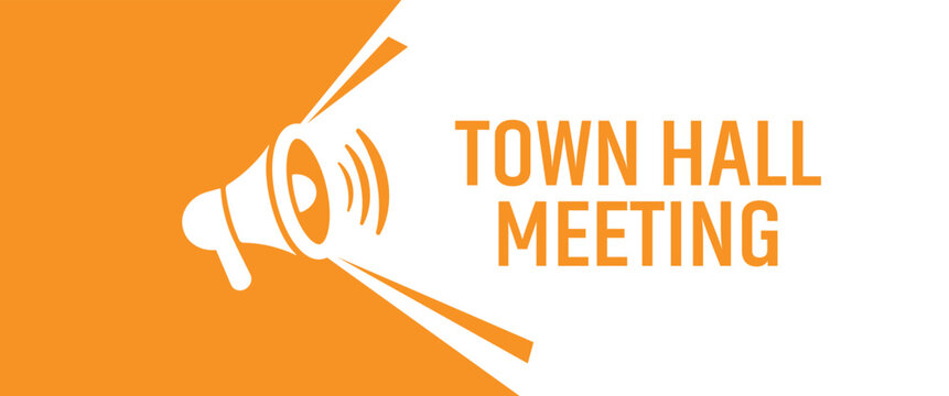 town hall meeting sign