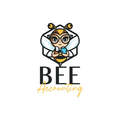 Mascot A graceful bee carrying a book