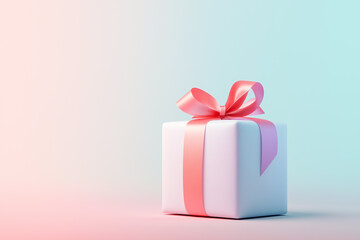 Obraz premium Elegant Gift with Decorative Ribbons, and festive lighting for celebrations.