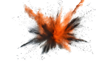 Dynamic explosion of colorful particles abstract art digital creation vibrant environment eye-level view energy concept