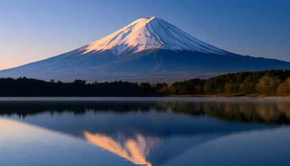 Fototapeta premium Serene Mountain Lake Reflection