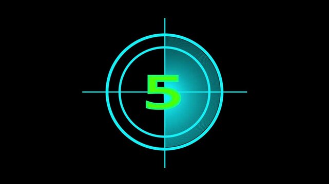10 Secant stopwatch , stopwatch icon and countdown timer animation .