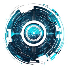 Abstract tech circles vector background technology digital bubbles