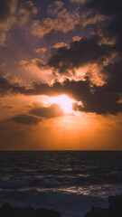 sunset over the ocean