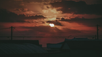 sunset in the mountains