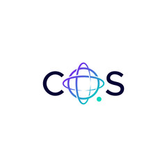 CQS logo connected with planet and atoms