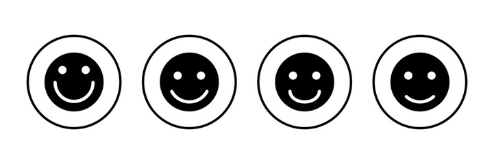 Smile icon vector isolated on white background. Smile vector icon. Emoticon Icon vector. Emoji