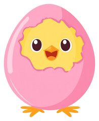 PNG Chick crack egg illustration easter style.