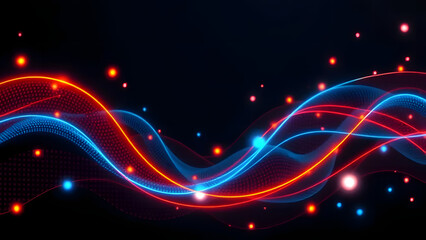 Obraz premium Abstract Red and Blue Energy Flow 