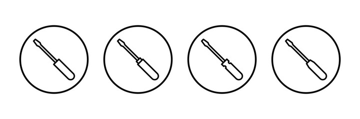 Screwdriver icon vector isolated on white background. Screwdriver vector icon