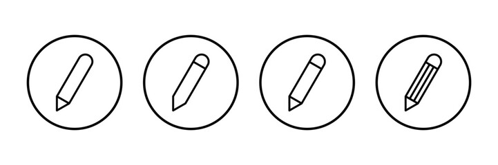 Pencil icon vector isolated on white background. Pencil vector icon