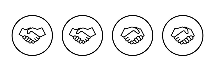 Business handshake icon vector isolated on white background. Handshake icon vector. contract agreement. Trust icon vector. Deal. Done. partnership icon