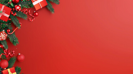 Merry Christmas theme, Christmas tree, banner，Close up of decorative christmas tree	
