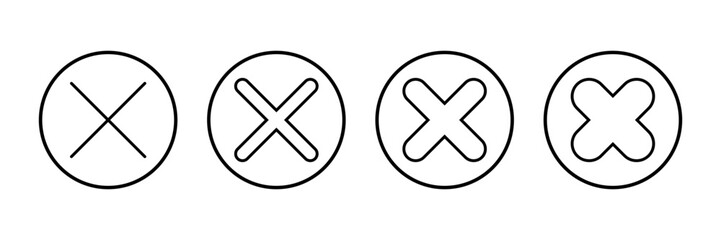 Close icon vector isolated on white background. Delete icon. remove, cancel, exit symbol