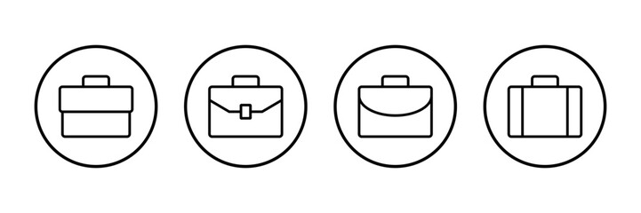 Briefcase icon vector isolated on white background. Briefcase vector icon