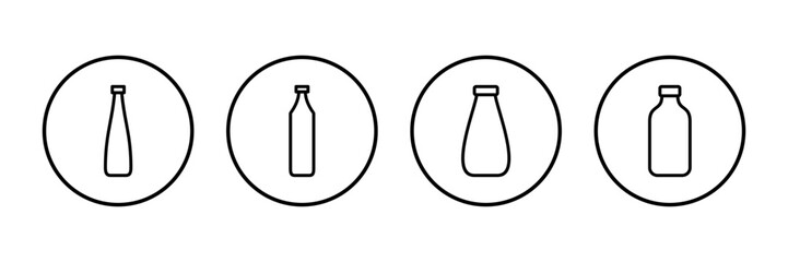 Bottle icon vector isolated on white background. Bottle vector icon