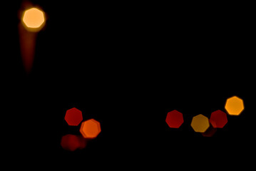 bokeh background of the lamps  in the night out of focus