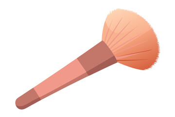 Fluffy Blush Brush with Gradient Bristles and Sleek Wooden Handle