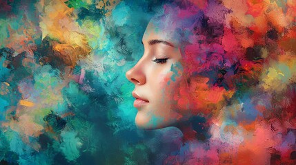 A focused professional embodies emotional regulation through mindfulness techniques, promoting mental health awareness with a serene demeanor.