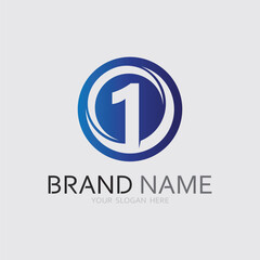 one logo design and number one design graphic illustration