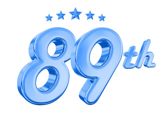 89 Year Anniversary Blue Number