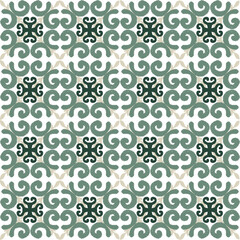 Green design embroidery, motif ethnic ikat seamless textile illustration, print striped ornament, pattern, design for wrapping, silk, scarf, clothing, background, textile, carpets, curtains.