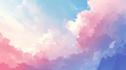 Pastel Pink and Blue Cloud Dreamscape