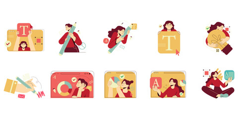 People Office Illustration Set