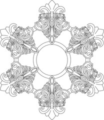 Obraz premium ornament decoration decoration mandala rosette classic vintage ethnic traditional roman greek