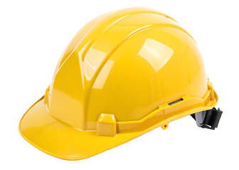  yellow safety construction helmet isolated on  white background PNG.AI GENERATED