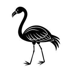 illustration of a flamingo Silhouette