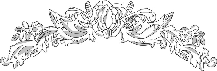 illustration design sketch vector image icon logo symbol decoration ornament background pattern modern traditional ethnic floral line mandala rosette