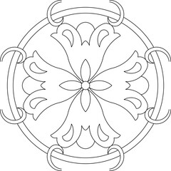 illustration design sketch vector image icon logo symbol decoration ornament background pattern modern traditional ethnic floral line mandala rosette