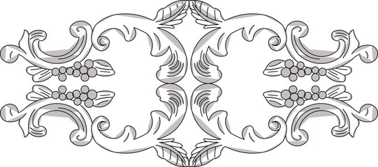 Fototapeta premium illustration design sketch vector image icon logo symbol decoration ornament background pattern modern traditional ethnic floral line