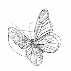 Fototapeta premium butterfly on white background