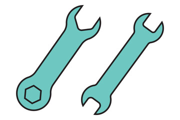 Wrench icon vector illustration. repair icon. tools sign and symbol