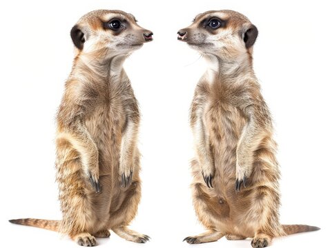 Two Meerkats Looking at Each Other