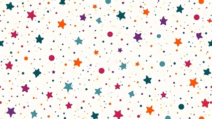 Seamless Retro Scribbles Confetti Pattern Wallpaper for Creative Backgrounds