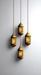 Elegant hanging lanterns with intricate designs, casting soft light, perfect for enhancing ambiance in any space.