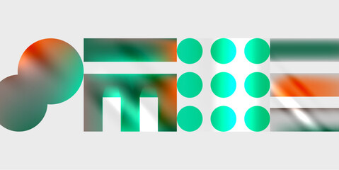 Obraz premium Circles and triangles modern art. Vector Illustration For Wallpaper, Banner, Background, Card, Book Illustration, landing page