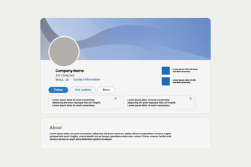 Linkedin banner mockup, profile mockup presentation template design abstract cover