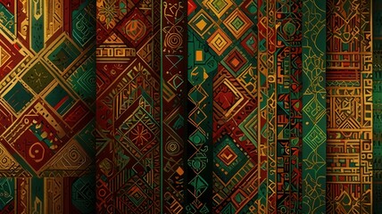 Bold and Vibrant Black History Month Patterns
