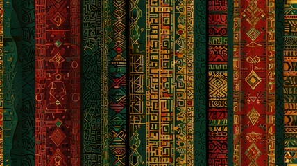 Bold and Vibrant Black History Month Patterns
