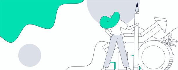 Internet financial management investment flat vector concept operation hand drawn illustration
