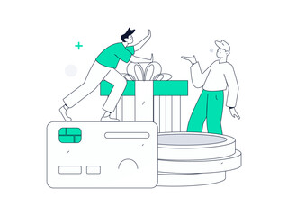 Internet financial management investment flat vector concept operation hand drawn illustration
